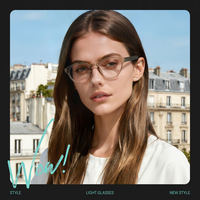 Vente en gros de lunettes optiques rondes vintage imprimées, anti-lumière bleue, pour ordinateur, OEM ODM, logo personnalisé
