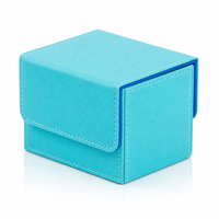 Boîte de rangement pour cartes 100+ avec couvercle détachable, boîte de rangement pour cartes à collectionner TCG, capacité de 100+ cartes à double pochette, boîte de rangement pour cartes de sport et de collection