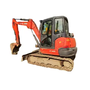 Petite excavatrice kx165 de kubota d'excavatrice du Japon de 6 tonnes a utilisé l'excavatrice hydraulique de pelle de Kubota avec le marteau en bon état à vendre