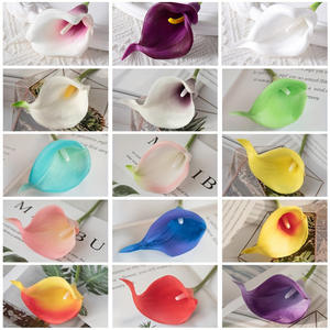 Ramo de flores decorativas de látex de tacto Real de lirio de Cala Artificial realista para DIY ramo de Boda nupcial centros de mesa - Product Image 3