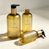 Flacon vide de luxe en plastique PET grande capacité 500ml 800ml pour nettoyant moussant visage, gel douche et shampoing