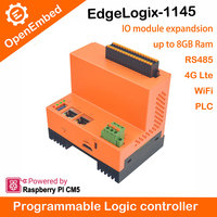 Controlador Dedicado EdgeLogix-1145 PLC PAC, Raspberry PI CM5, Automatización Industrial, 8DO 8DI RS485, Controlador Lógico Programable