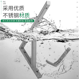 Stainless Steel Triangular <b>Bracket</b> Support <b>Wall</b> Mount Shelf Rack Partition <b>Bracket</b> Durable Modern Simple Design - Product Image 2