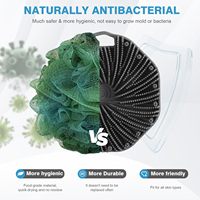 Brosse de bain en silicone réutilisable personnalisable avec logo, outil portable pour la douche et le bain, pour le nettoyage