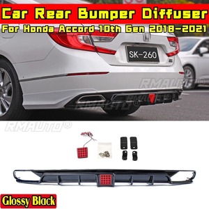 กันชนหลัง Accord Bumper Guard สีดำเงา รุ่น SK-260 ชุดแต่งสปลิตเตอร์กันชนหลัง สำหรับ Honda Accord รุ่นที่ 10 ปี 2018-2021 อุปกรณ์ตกแต่งรถยนต์ - Product Image 1