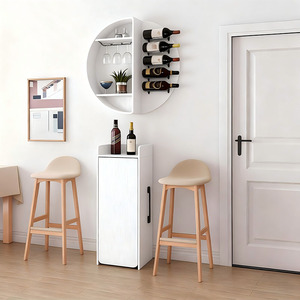 Mueble de Pared Moderno de Diseño de Fábrica, Almacenamiento Personalizado, Plegable, Extensible, Mesa de Panel de Madera para Sala de Estar, Barra de Bar para el Hogar - Product Image 4