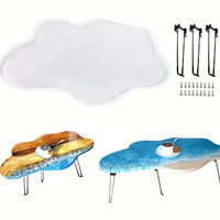 Grand moule irrégulier en silicone pour table de rivière en résine, motif d'artisanat créatif pour bricolage