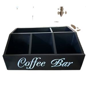 Boîte de rangement à café Salon de thé Boîte de rangement compartimentée de bureau Sachet de thé et boîte d'organisation d'articles divers - Product Image 2