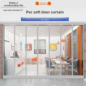ม่าน<span class=keywords><strong>กั้น</strong></span><span class=keywords><strong>ห้อง</strong></span>พีวีซี<span class=keywords><strong>ใส</strong></span>แบบนิ่มมีกาวในตัวพลาสติกแม่เหล็ก AC ประตูกันลมกันลมสำหรับกั้นห้อง - Product Image 6
