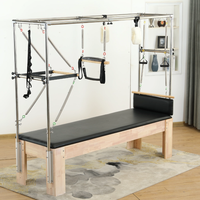 Lit de Pilates Cadillac réglable en bois de hêtre, personnalisable avec logo, pour entraînement de base, Reformer, entraîneur de yoga, multifonctionnel pour studio de Pilates