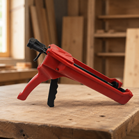 Pistola de calafateo manual con marco de aluminio al por mayor, diseño de liberación rápida sin goteo, pistola de pegamento para molduras de madera, herramienta de calafateo limpia