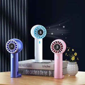 2024 New Arrival USB Mini Fan 3 Speed Wind Air Cooling Portable Desktop Handheld With Rechargeable Feature and <strong>Holder</strong> - Product Image 1