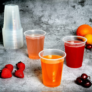 12oz Clear Printing Disposable PP <b>Plastic</b> <b>Cups</b> Single Wall Round Style for Tea Beer Wine Juice <b>Drinks</b> Fruit Cold Beverages - Product Image 6