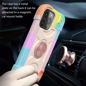 360 completo antiurto per <span class=keywords><strong>iPhone</strong></span> 16 15 14 12 Pro MAX 13 11 8 Plus di lusso colorato in <span class=keywords><strong>Silicone</strong></span> arcobaleno copertura magnetica - Product Image 2