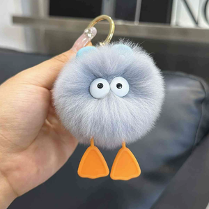 Porte-clés Adorable Canard en Peluche sur Boule de Charbon, Pendentif Amusant, Cadeau Souvenir Kawaii pour Filles et Femmes - Product Image 5