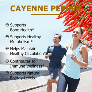 Cápsulas de Pimienta Cayena en Oferta, Favorecen el Bienestar Diario y la Vitalidad, Ayudan a Mantener una Circulación Saludable, Apoyan la Salud Ósea - Product Image 4