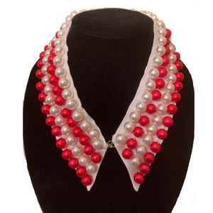 Collana Girocollo Artigianale con Perle di Vetro Rosa Oliva e Gancio Frontale, Regalo per Donne - Product Image 6