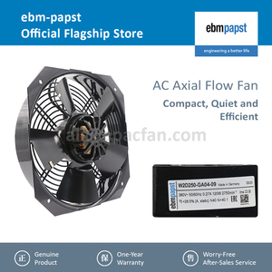 Ventilador Axial de Refrigeración ebmpapst W2D250-GA04-09 de 250 mm, 120 W, 0.27 A, 400 V CA, 2750 RPM, 225 m3/h, para Husillo, con Inversor Siemens - Product Image 2