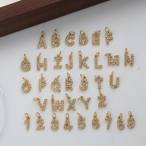 Oferta Especial: Colgante de Acero Inoxidable con 26 Letras Inglesas, Hecho a Mano, con Circonitas, Números del 1 al 9, Accesorios de Joyería - Product Image 4