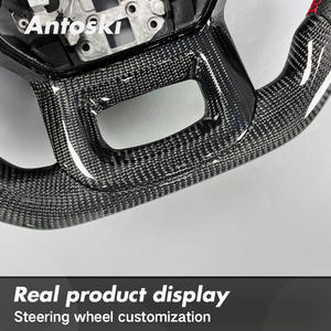 Volant de direction de voiture pour Ford <span class=keywords><strong>Raptor</strong></span> F-150 F150 XLT F250 2021-2025 Volant personnalisé en fibre de carbone véritable avec écran LED intelligent - Product Image 5