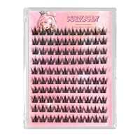 100 bouquets de faux cils pour chien sans colle, naturels, volumineux, auto-adhésifs, style manga, pour débutants