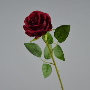 ดอกกุหลาบผ้าไหมกำมะหยี่ ก้านยาว สัมผัสเหมือนจริง สีขาว สำหรับตกแต่งงานแต่งงาน ลดราคาพิเศษ - Product Image 3