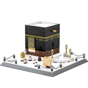 Wange <span class=keywords><strong>Grande</strong></span> Mosquée de <span class=keywords><strong>La</strong></span> Mecque 446 pièces Blocs de construction Repère d'Arabie Saoudite Modèle de <span class=keywords><strong>la</strong></span> Kaaba islamique Jouet pour enfants et adultes - Product Image 5