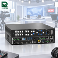 HD-MI2.0b 4K60Hz 4x2 Seamless KVM HDBT Switcher dengan Penyisipan dan Pengeluaran Audio, Pengambilan USB untuk Studio Siaran Langsung