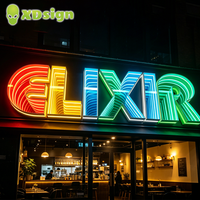 Lettres en acrylique 3D à LED personnalisées avec effet Abyssal Infini, étanches IPX7, multicolores, contrôlées par Bluetooth, pour publicité automobile