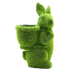 Özel Logo ev ofis dekor el yapımı çim saha suni çim paskalya tavşanı <span class=keywords><strong>Moss</strong></span> tavşan - Product Image 3