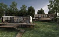 Casa Pod de 6m Tipo B - Cabine Apple Modular Móvel Pré-fabricada Portátil para Uso em Hotel, Escritório ou Residencial