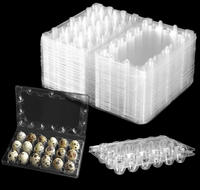 Farm Family 18 Grid Wachtel Eier kartons Gebraucht Bulk Stack able Wieder verwendbare Plastik boxen Günstige und praktische Eier behälter