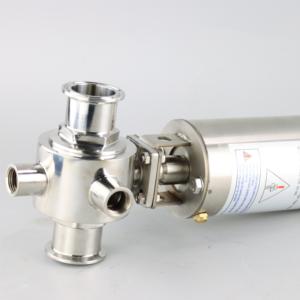 Válvula de Bola Sanitaria de 1.5 Pulgadas de Acero Inoxidable 304 316L con Actuador Neumático, Aislamiento Recto y Abrazadera Tri-Clamp - Product Image 3
