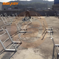 SOEASY Système de montage solaire à ballast pour toit plat en aluminium, sans perforation, pour toit en béton, kit de supports de panneaux photovoltaïques Est-Ouest