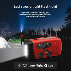 MC071 Banco de Energía Portátil de 2000mAh con Linterna de Emergencia de Manivela, Cargador de Celular y Cargador Solar de Manivela para <span class=keywords><strong>Radios</strong></span> - Product Image 3