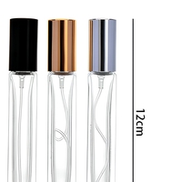 Flacon pulvérisateur de parfum carré en verre de 10 ml, rechargeable, portable, pour voyage, avec impression sérigraphique, mini conteneur d'échantillon de parfum de luxe