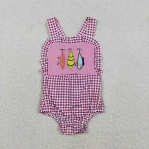 เสื้อยืดลายตกปลาแบบสบายๆ สำหรับเด็ก เป็นมิตรกับสิ่งแวดล้อม + กางเกงขาสั้นลายตาราง / ชุดรอมเปอร์ ชุดเสื้อผ้าฤดูร้อน มีสินค้าในสต็อก - Product Image 3