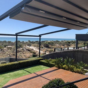 <span class=keywords><strong>Toldo</strong></span> retráctil impermeable <span class=keywords><strong>para</strong></span> balcón al aire libre, pérgola con pantalla lateral - Product Image 2