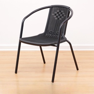Sedia <span class=keywords><strong>da</strong></span> Bistrot per Esterni Commerciale, Poltrona in Acciaio Nero, Impermeabile, Resistente, Facile <span class=keywords><strong>da</strong></span> Pulire, Seduta <span class=keywords><strong>da</strong></span> Patio, Minimalista per Camera <span class=keywords><strong>da</strong></span> Letto - Product Image 4