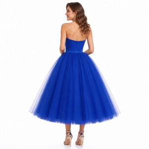 <span class=keywords><strong>Robe</strong></span> de bal mi-longue en satin et tulle 240 GSM, style princesse américaine, sans bretelles, pour femme, idéale pour les soirées de remise de diplôme et les bals de promo, personnalisable OEM, vente en gros - Product Image 3