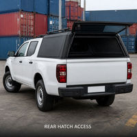 Bâche rigide inclinée pour camionnette, noir mat, fixation sur rail de benne, abri de chargement pour la protection de la marchandise
