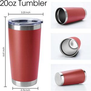 Gelas <span class=keywords><strong>tumbler</strong></span> logo kustom, <span class=keywords><strong>tumbler</strong></span> kopi akrilik terisolasi dinding ganda 20oz stainless steel