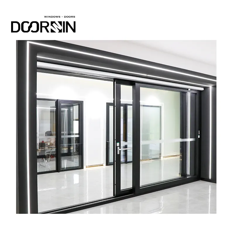 Fully Tempered Heavy Duty Lift And Sliding Doors Multi Track Design Patio Doors For Exterior Use