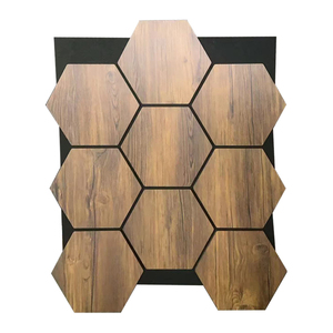 Panneaux acoustiques en <span class=keywords><strong>bois</strong></span> hexagonaux ultra épais professionnels, modernes, pour bureaux, hôtels, insonorisation, absorption acoustique, salon - Product Image 2