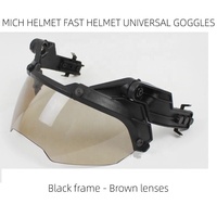 Lunettes tactiques rabattables montées sur rail, réglables pour casque FAST MICH, anti-buée, coupe-vent, résistantes aux chocs, pour le tir en extérieur