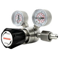Régulateur de pression pneumatique à double étage en acier inoxydable 316L de haute qualité, résistant à la corrosion, pour gaz en vrac (propane, argon, acétylène, hélium) - 1 pièce