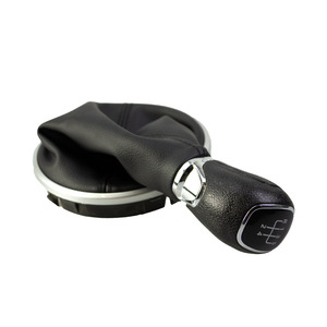 Poignée de levier de vitesses en cuir Skoda Fabia Mk2, 5 vitesses, ergonomique, accessoire de transmission manuelle - Product Image 3
