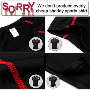 Camiseta Deportiva de Compresión para Hombre, de Secado Rápido, Ajustada, Negra, de Alta Calidad, con Logotipo Personalizado - Product Image 4