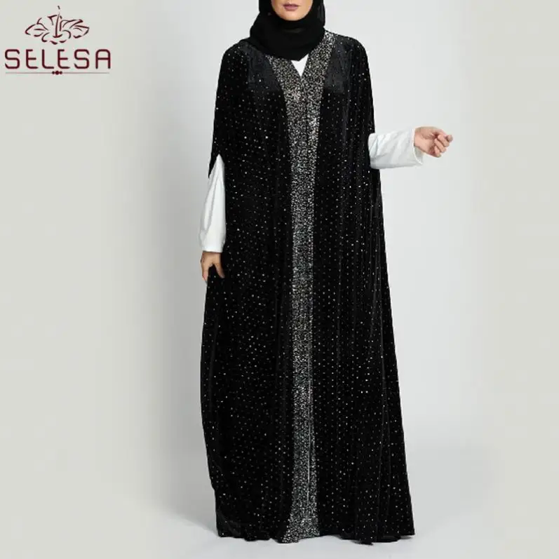 Robe Abaya en Polyester souple pour femmes, Collection moderne, en dentelle, tendance moderne, grande taille, style malaisien