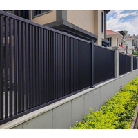 Panneaux de clôture en aluminium à lattes horizontales modernes pour l'intimité, clôture de sécurité en métal pour l'extérieur, pour projets résidentiels